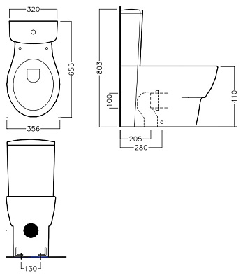 Унитаз-компакт Hatria Nido