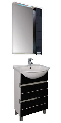 Зеркало-шкаф Aquanet Доминика 55 черный