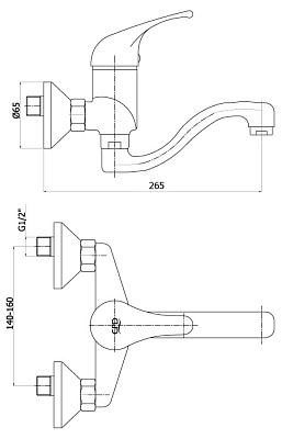 Смеситель GPD Flamengo MAE10 для кухонной мойки