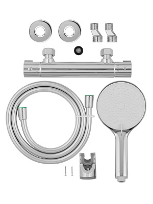 Смеситель для душа с термостатом WONZON & WOGHAND INN 3, Хром WW-B2065-A-CR