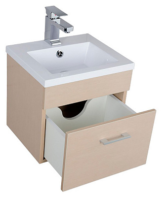 Тумба с раковиной Aquanet Нота 50 светлый дуб