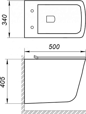 Чаша для унитаза подвесного BelBagno Marmi BB052CHR