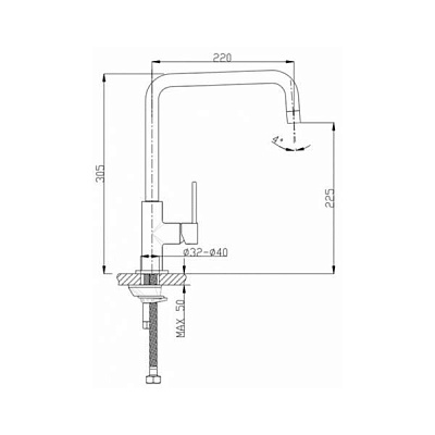 Смеситель Timo Saona 2306F sandy для кухонной мойки