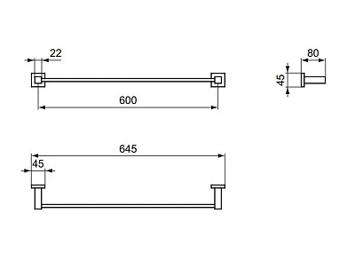 Полотенцедержатель Ideal Standard IOM Square E2197AA