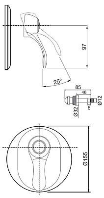 Смеситель Fima Carlo Frattini Lamp F3309X2BR для ванны с душем