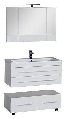 Тумба Aquanet Нота 100 подкатная белая