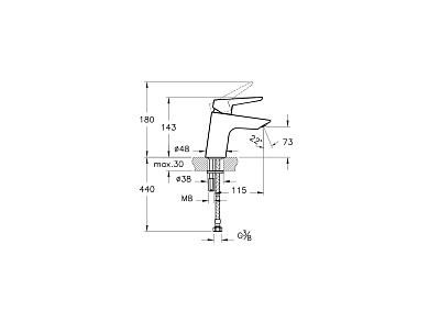 Смеситель для раковины VitrA Solid S A42440EXP