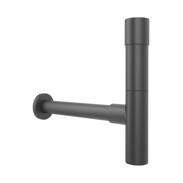 Металлический сифон для раковины 2040222 ALPEN (матовый черный)