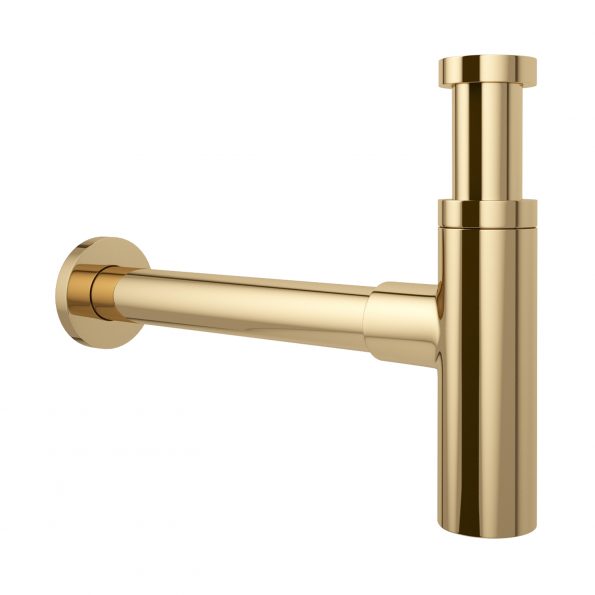 Металлический сифон для раковины 2050022 ALPEN (золото)