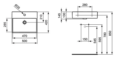 Раковина Ideal Standard Strada K077701 (50 см)