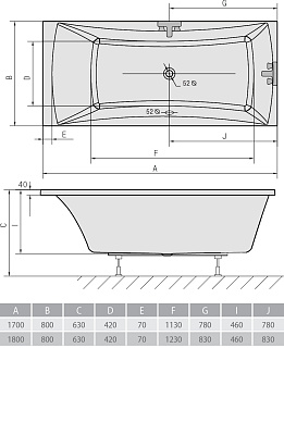 Акриловая ванна ALPEN Alia 170
