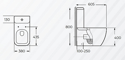Унитаз напольный ALPEN Memfis