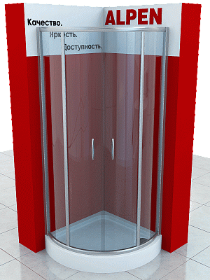 Душевая шторка  ALPEN A360N-100 MG