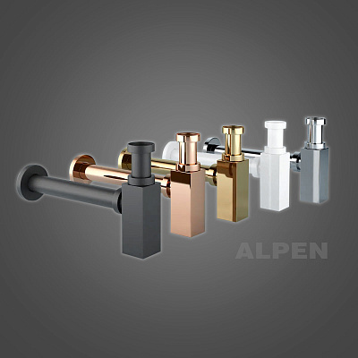 Металлический сифон для раковины 2040122 ALPEN (хром)