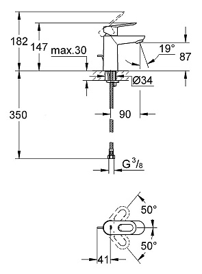 Смеситель Grohe BauLoop 23336000 для раковины
