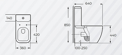 Унитаз напольный ALPEN Fargo